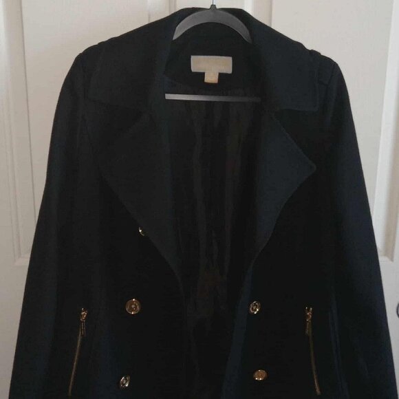 Michael Kors Wool Blend Double Breasted Peacoat - Picture 6 of 10